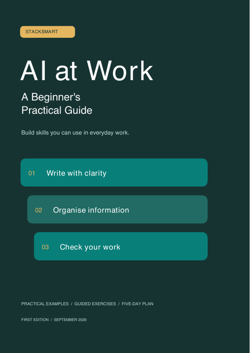 StackSmart AI at Work: A Beginner's Practical Guide cover